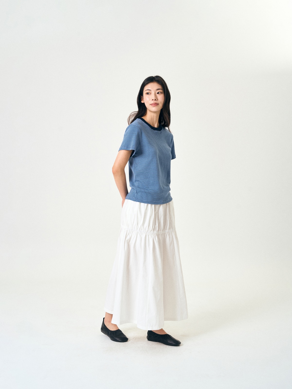 Light String Tiered Skirt (White)