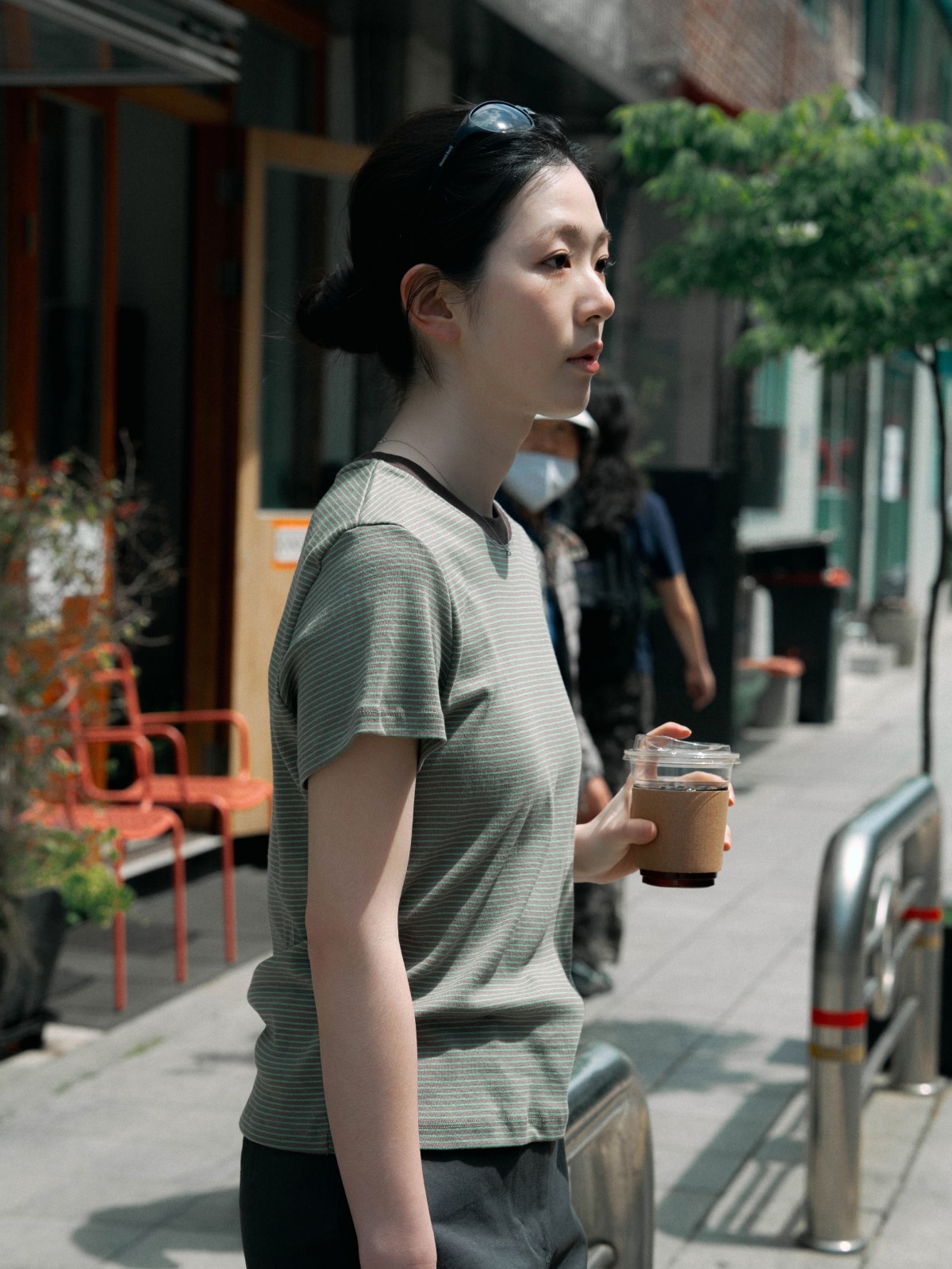 Classic Stripe Tee (Light Blue)