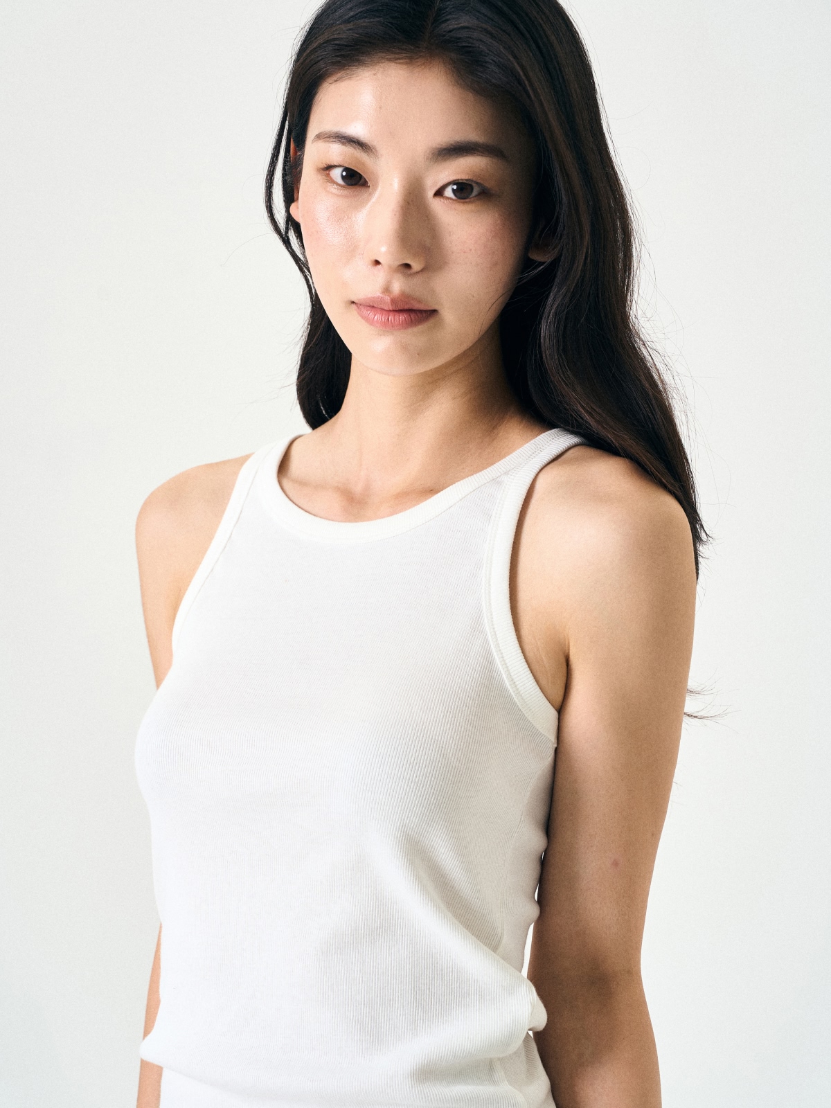 U-neck Sleeveless Top (Navy)