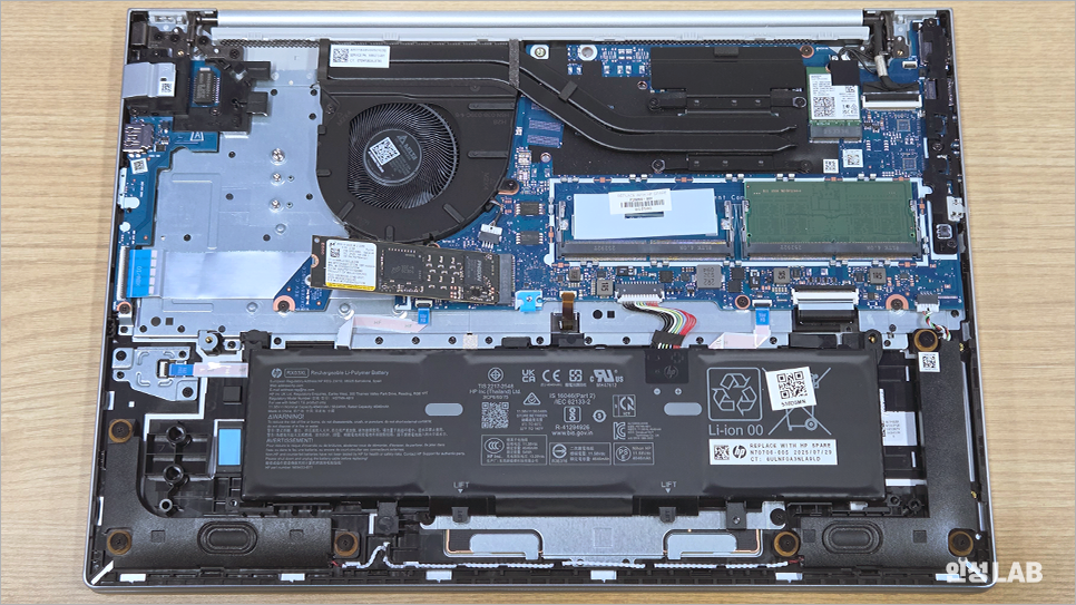 HP ProBook 4 G1i 16인치 내부 구성 상세, 메모리 듀얼 슬롯