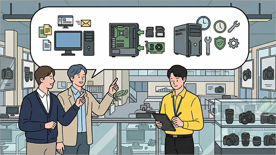 카메라 제조 기업 사무용 컴퓨터 견적 니즈 상담