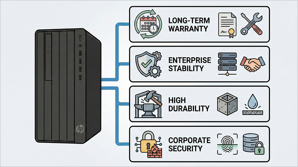 기업용 사무용 컴퓨터 HP 280 G9의 장점