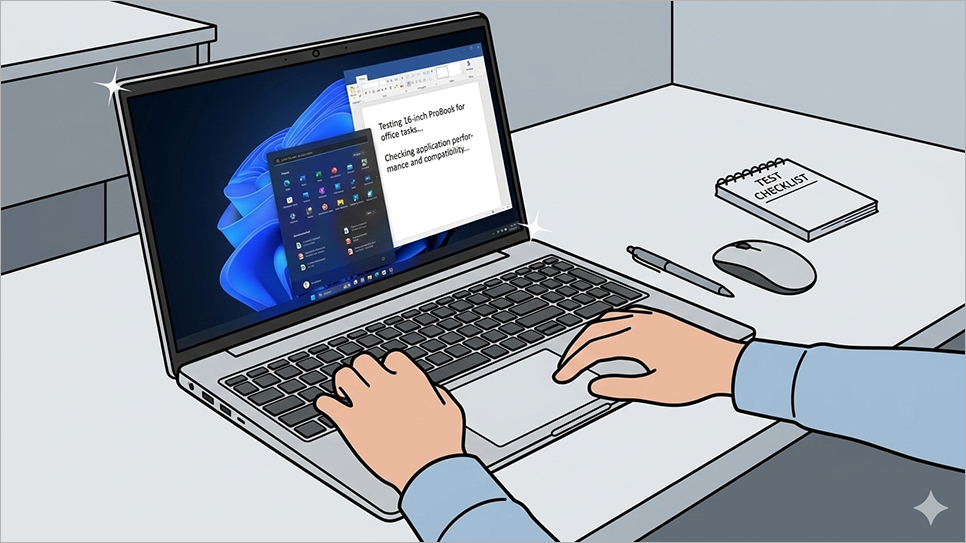 자동차 부품 제조기업의 사무용 노트북 니즈 설명 이미지