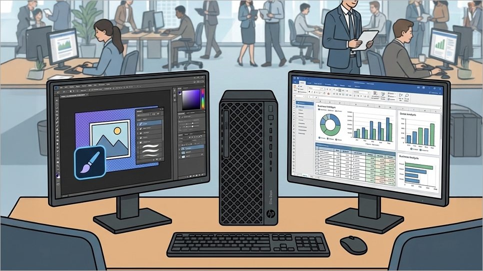 고성능의  맞춤형 HP EliteDesk 8 G1i 데스크탑 컴퓨터