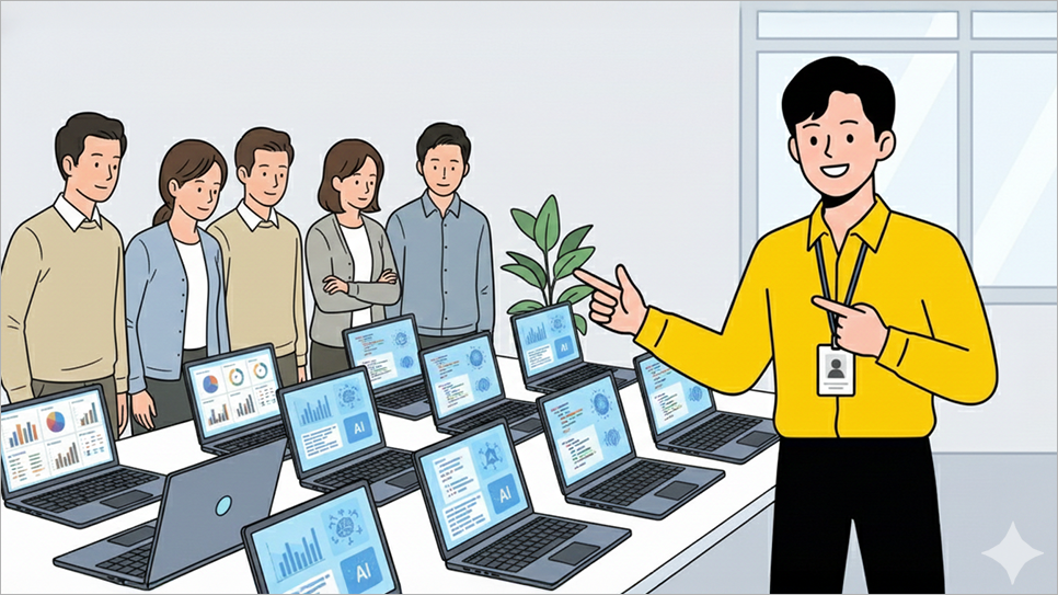 다양한 AI 노트북 중, 업무별 환경별 직업별 분야별 맞춤 스펙으로 납품할 수 있는 인성아이티입니다