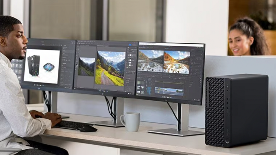 HP EliteDesk 8 G1i 데스크탑 컴퓨터 다중 모니터