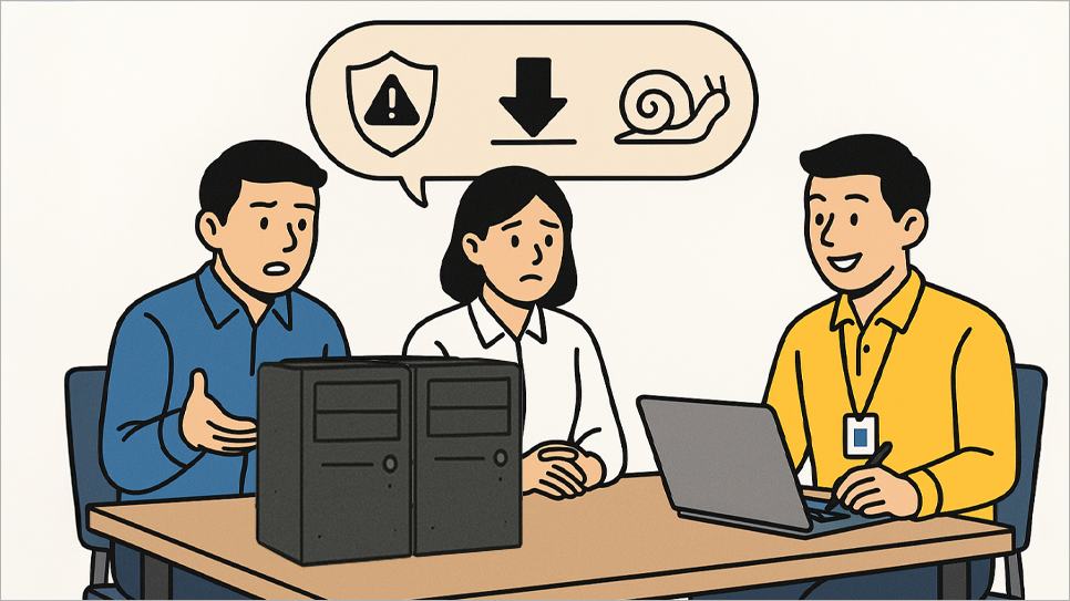 노후화된 사무용 데스크탑PC를 교체하기 위한 IT상담 진행