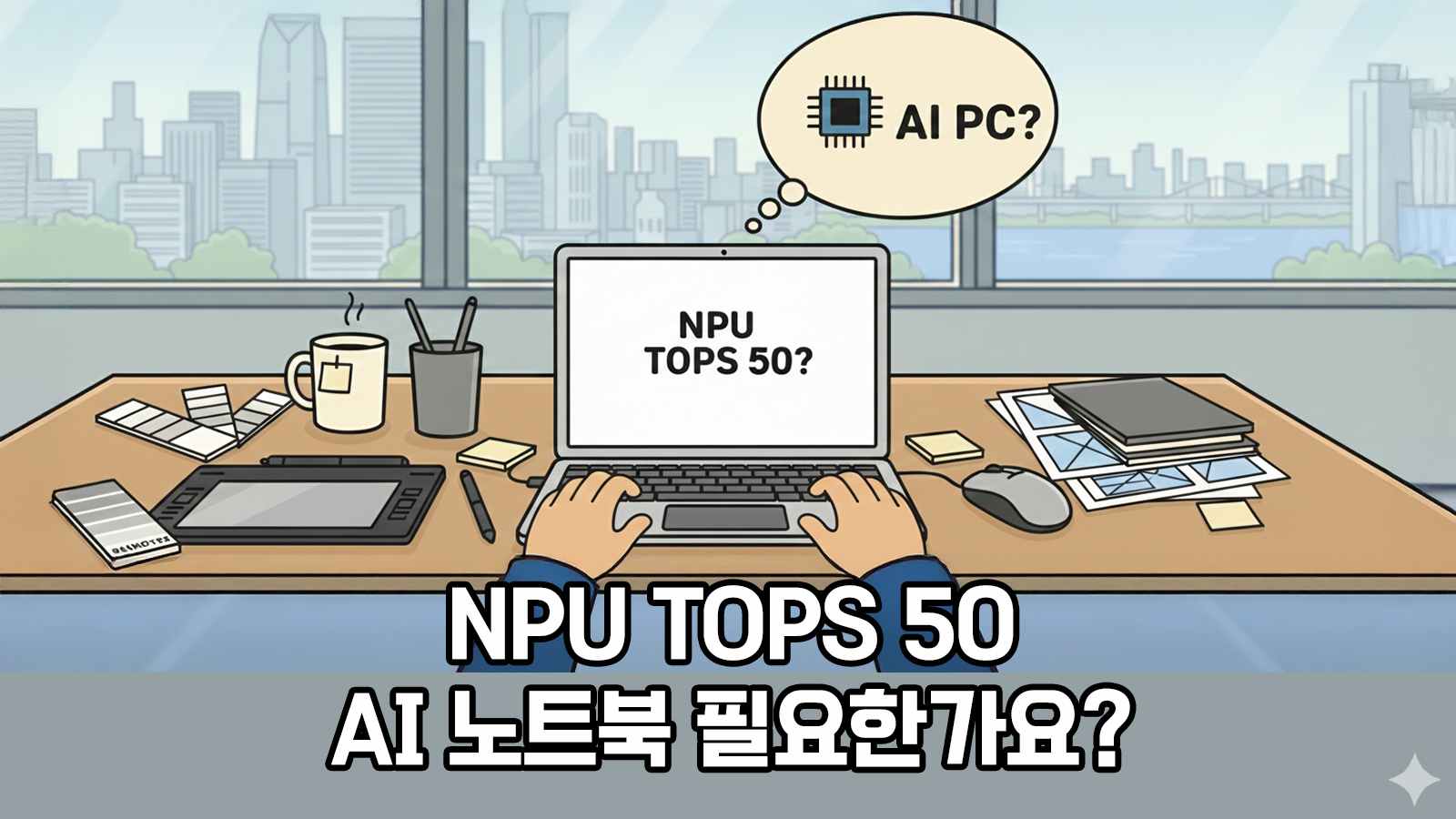 AI노트북 NPU TOPS 50이 필요한지에 대한 내용을 담은 썸네일