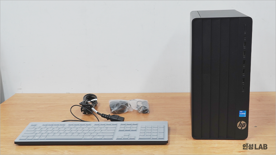HP Pro Tower 280 G9 사무용컴퓨터 구성품 - 키보드, 마우스, 전원케이블