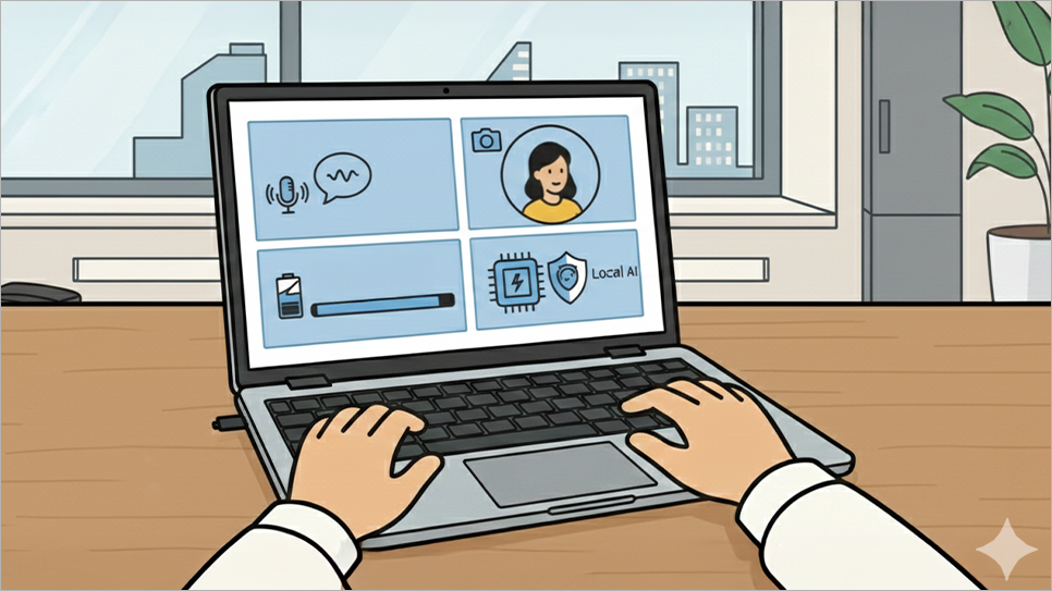 점점 많아지는 컴퓨터의 AI 기능을 사용하고 있는 모습