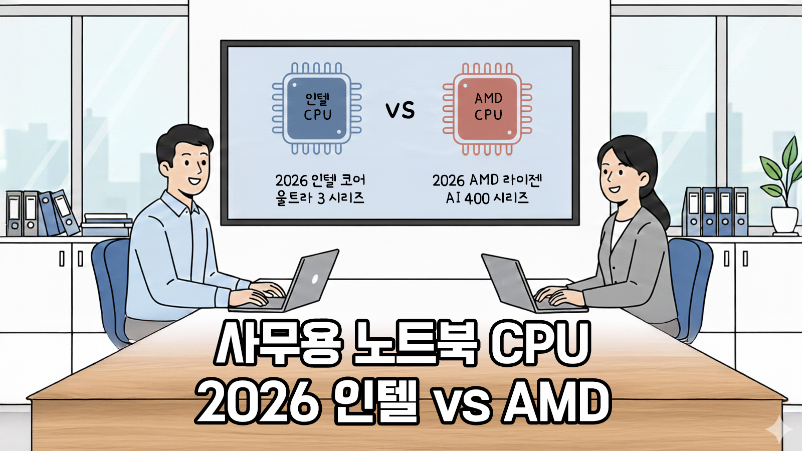 2026 노트북 CPU 비교 내용, 인텔과 AMD 비교 썸네일