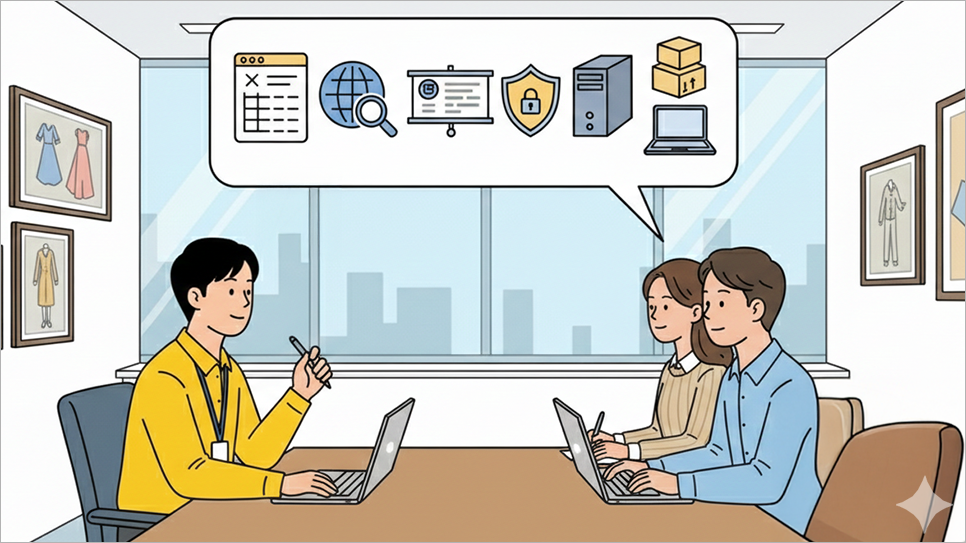 기업 B2B IT 솔루션 상담하는 모습