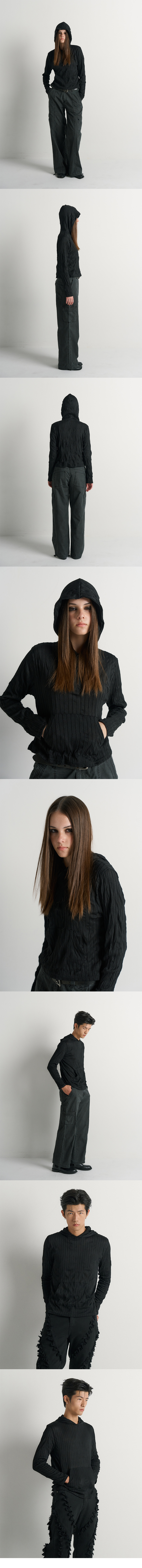 Wringkle Hoodie Black