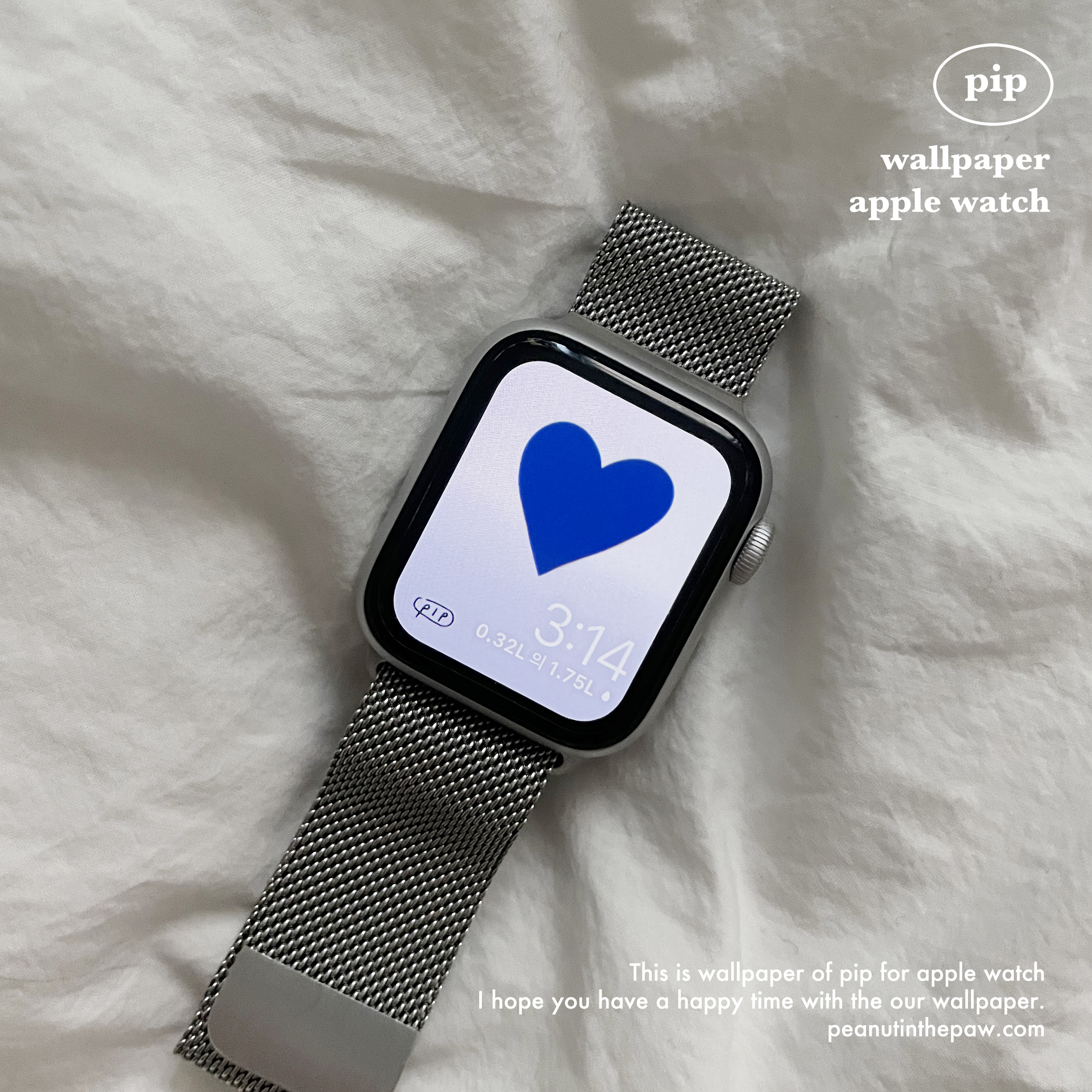 피넛인더포 배경화면 이미지 공유] 애플워치 배경화면 Ver.02 : PEANUT IN THE PAW 피넛인더포
