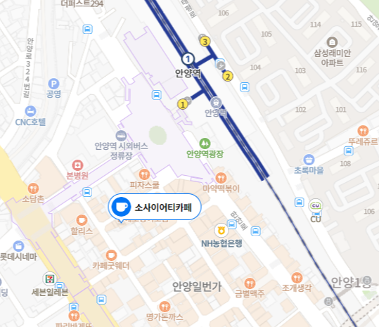 소사이어티 카페 위치