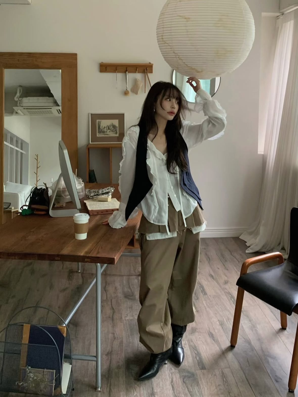 러프플릴블라우스