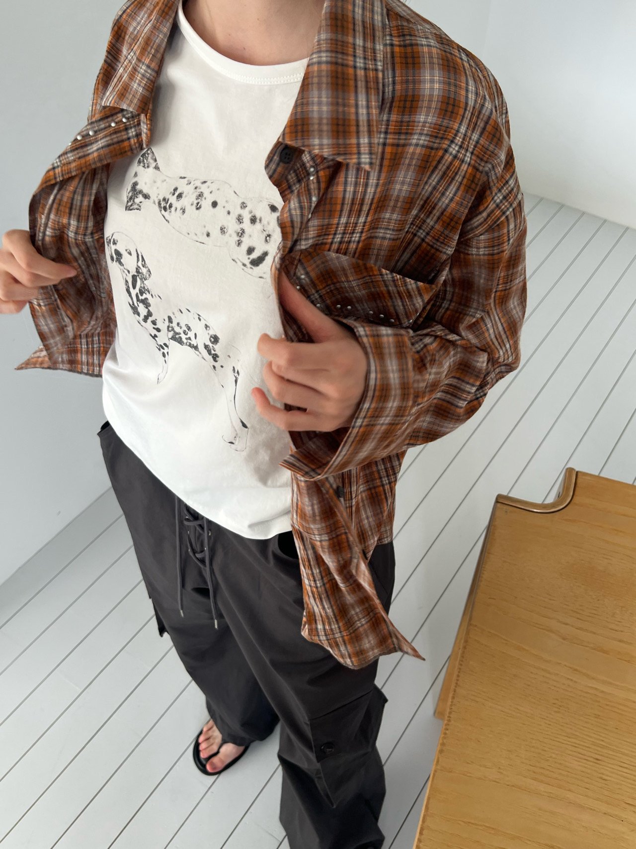 스터드체크남방