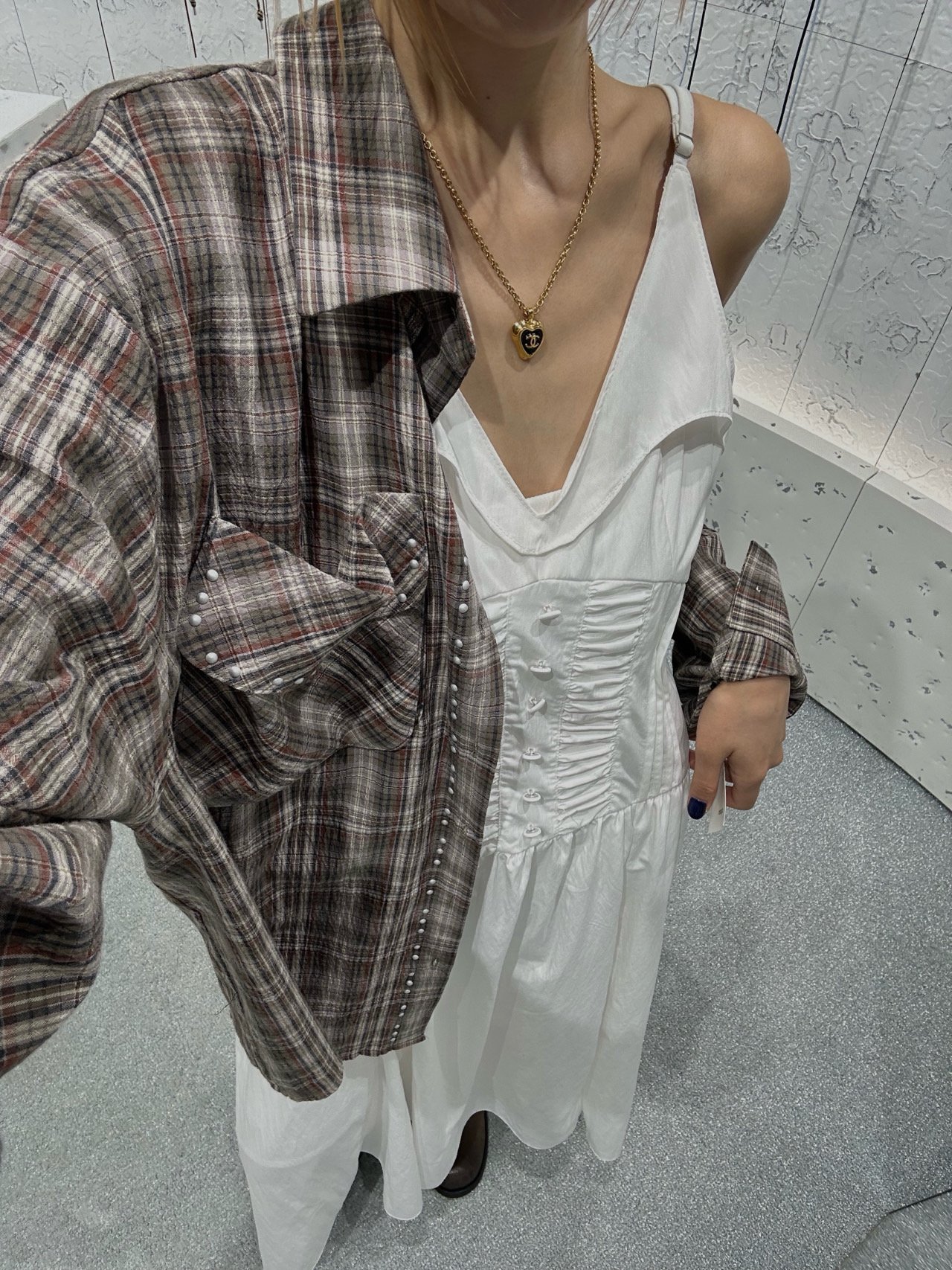 스터드체크남방
