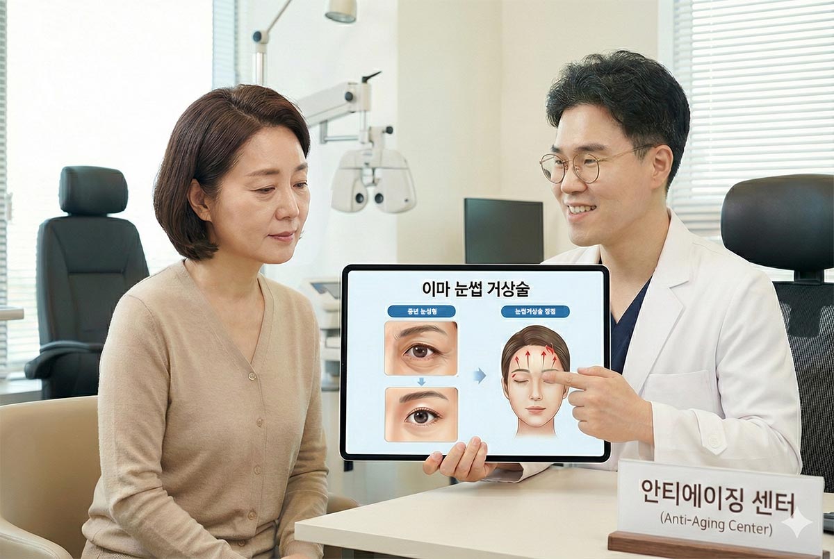 이마 눈썹거상술