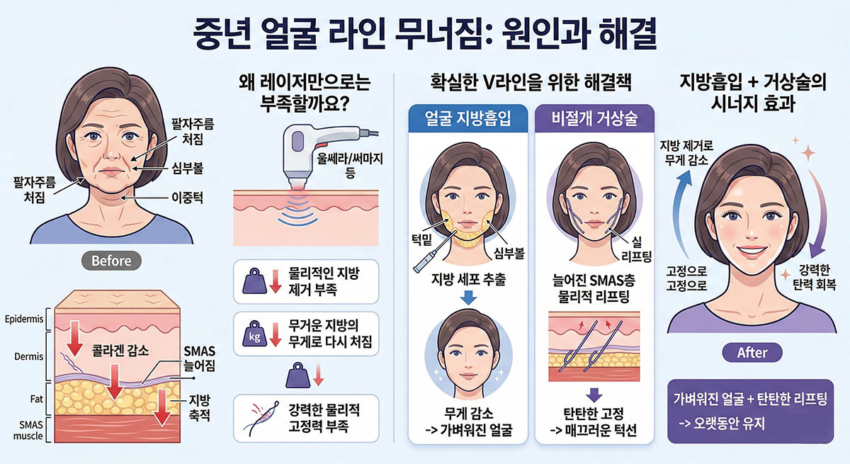 중년 얼굴 라인 개선 방법