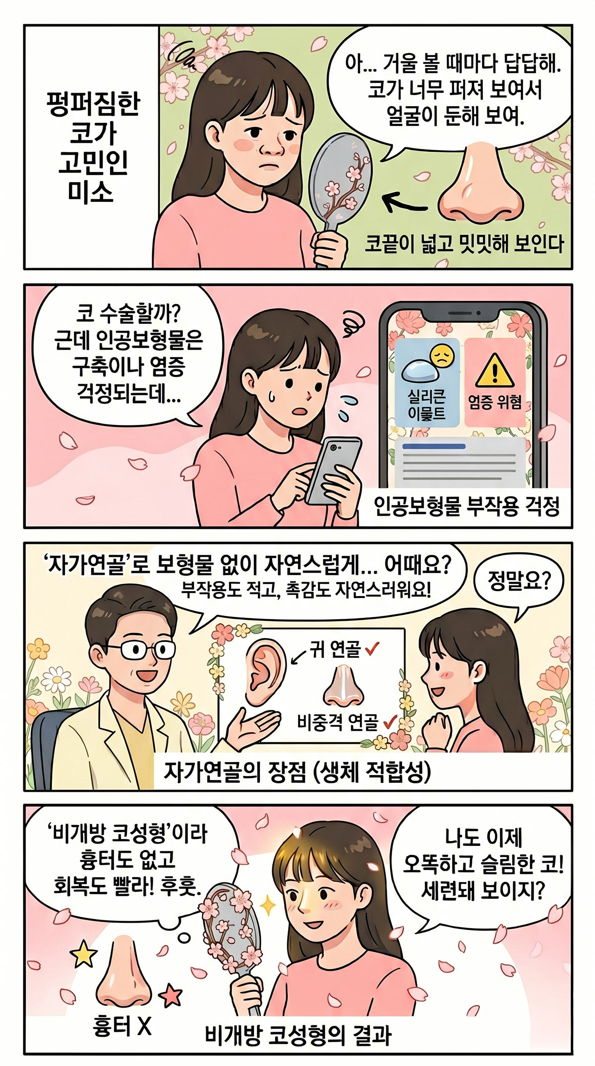 펑퍼짐한 코 고민
