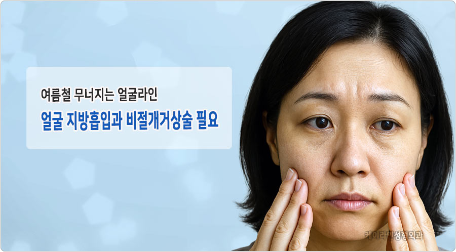무너지는 얼굴 라인 원인