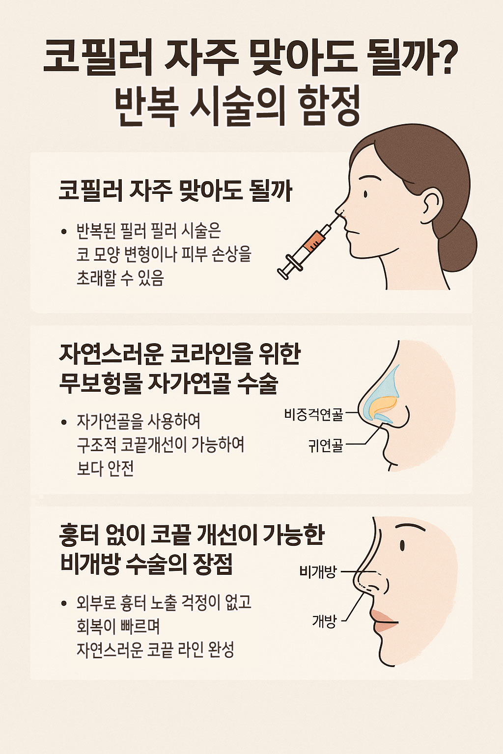 코필러 대신 코끝 수술 필요성