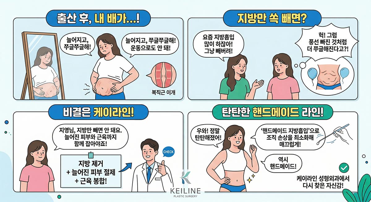 뱃살 주름 개선을 위한 복부성형과 지방흡입