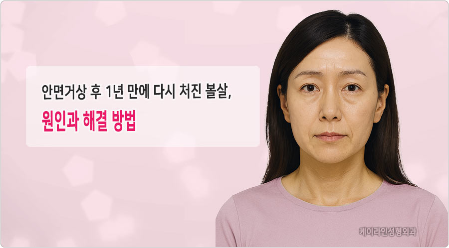 안면거상술 후 처진볼살 해결 방법
