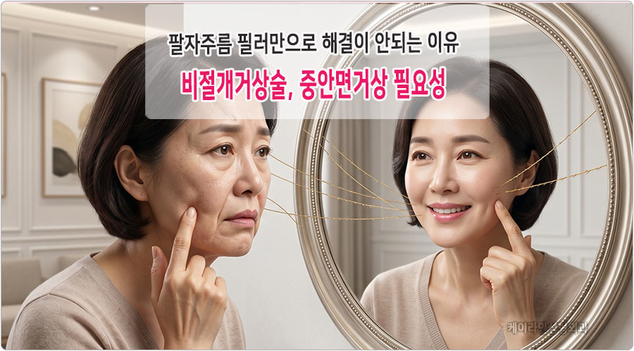 팔자주름 비절개거상술