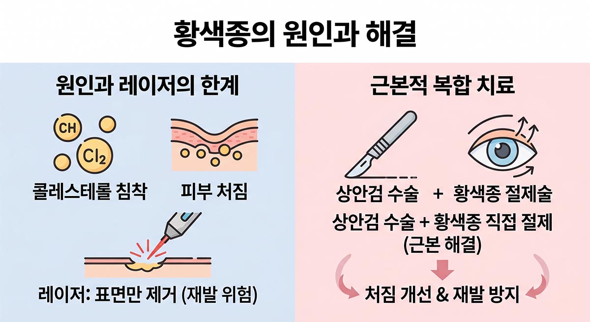 황색종 재발 방지 수술