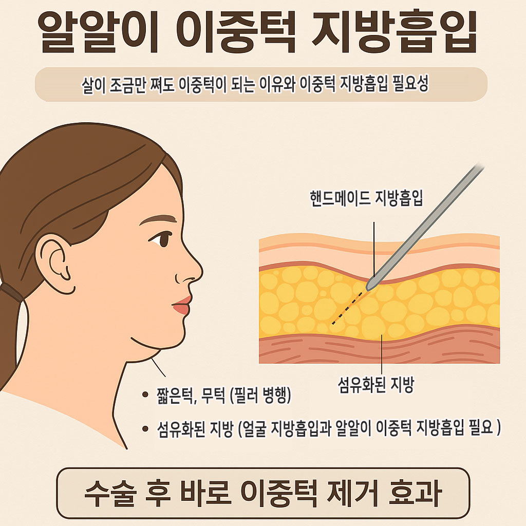 알알이 이중턱 지방흡입 필요성