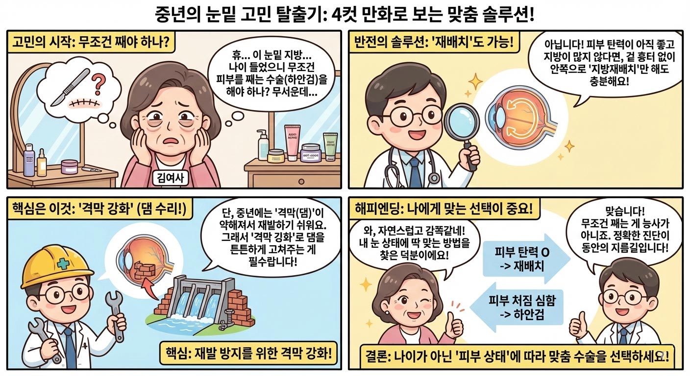 눈밑 지방 제거시 눈밑지방재배치 장점