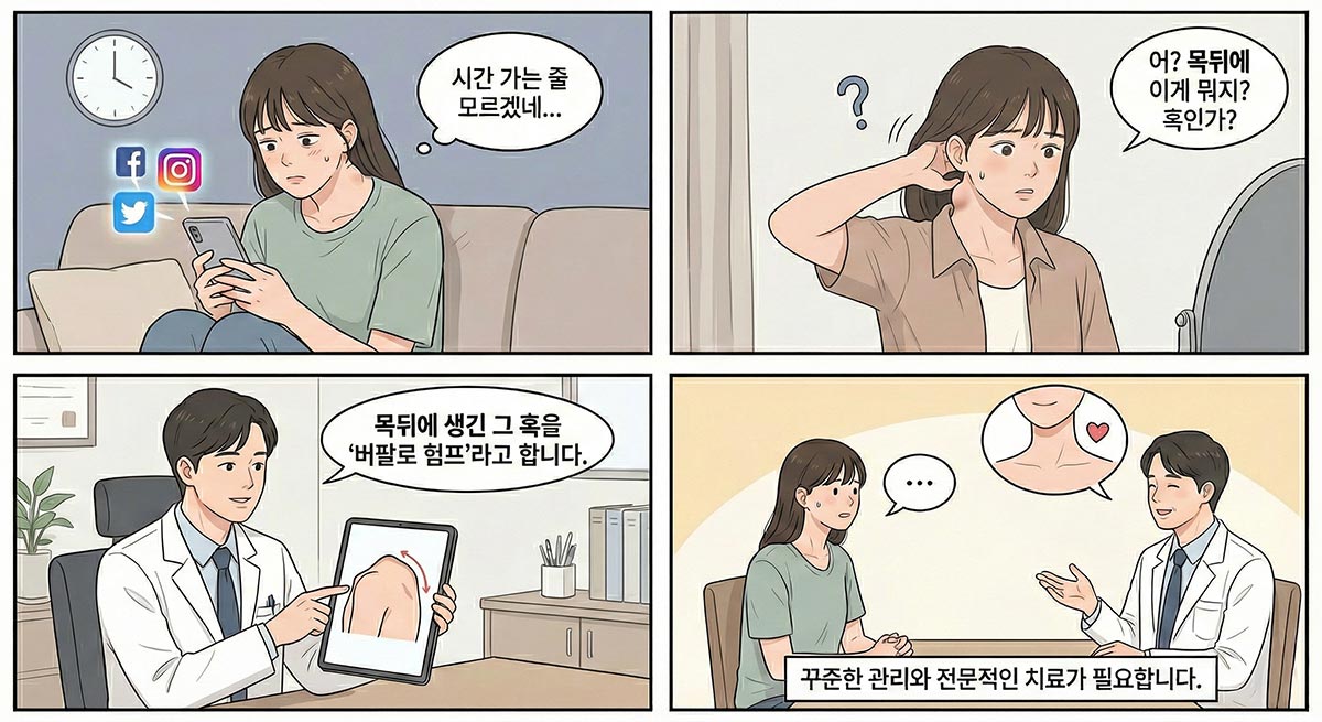 뒷목 혹 원인과 제거