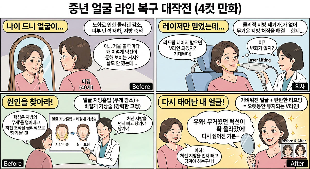 중년얼굴 복구 방법