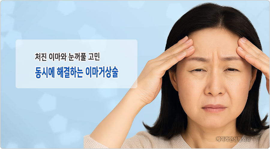 이마주름 때문에 눈꺼풀 처짐