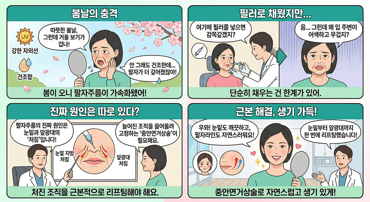 팔자주름 원인과 해결 방법