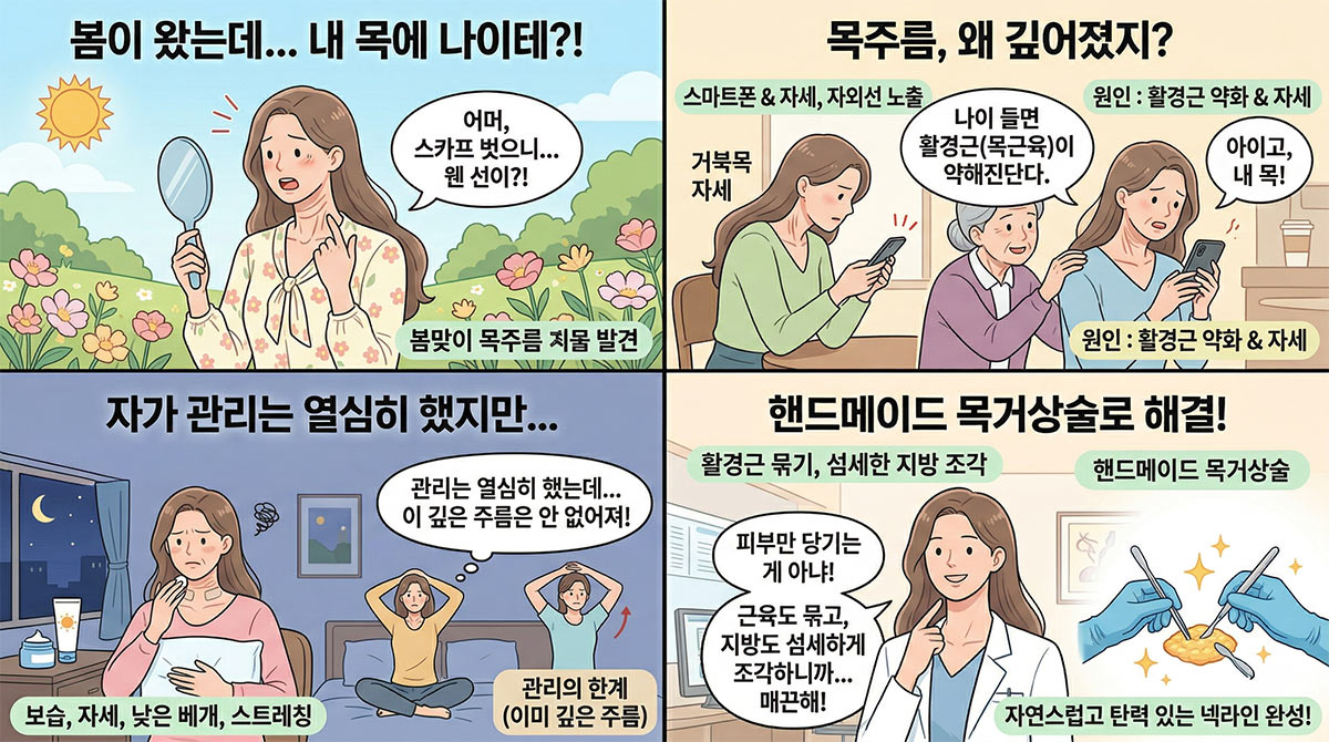 목주름 원인과 개선