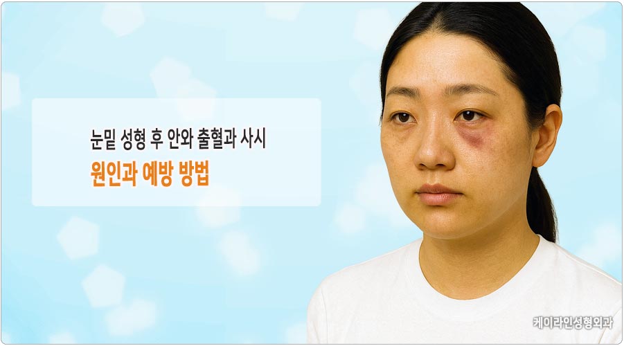 눈밑 성형후 출혈 원인