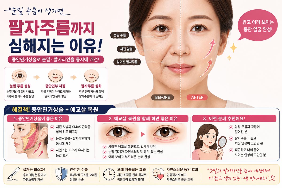 눈밑과 팔자주름 리프팅 방법