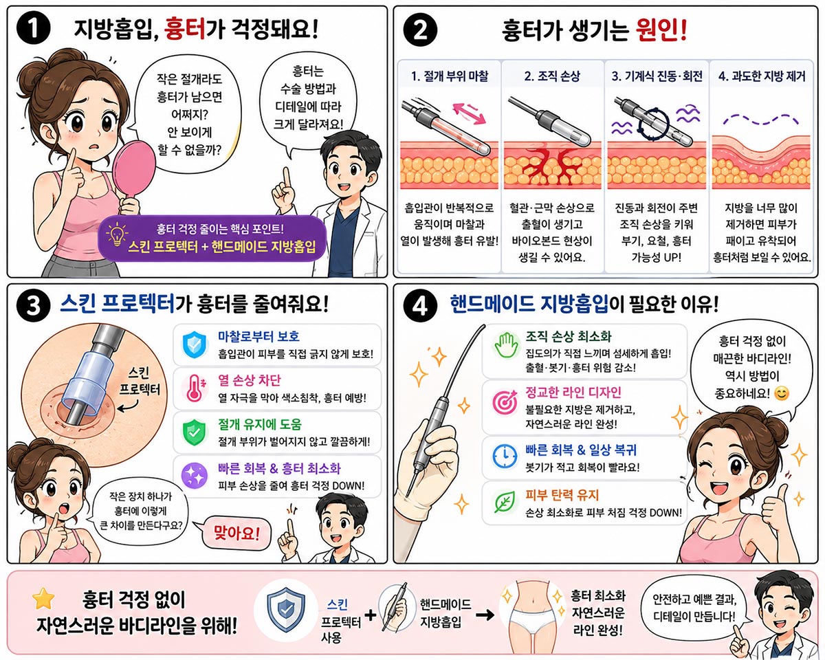 지방흡입 흉터 원인과 해결 방법