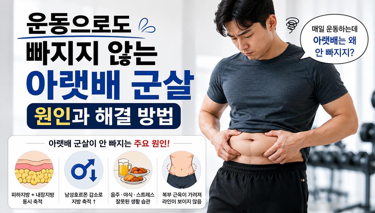 남자 아랫배 군살 지방흡입