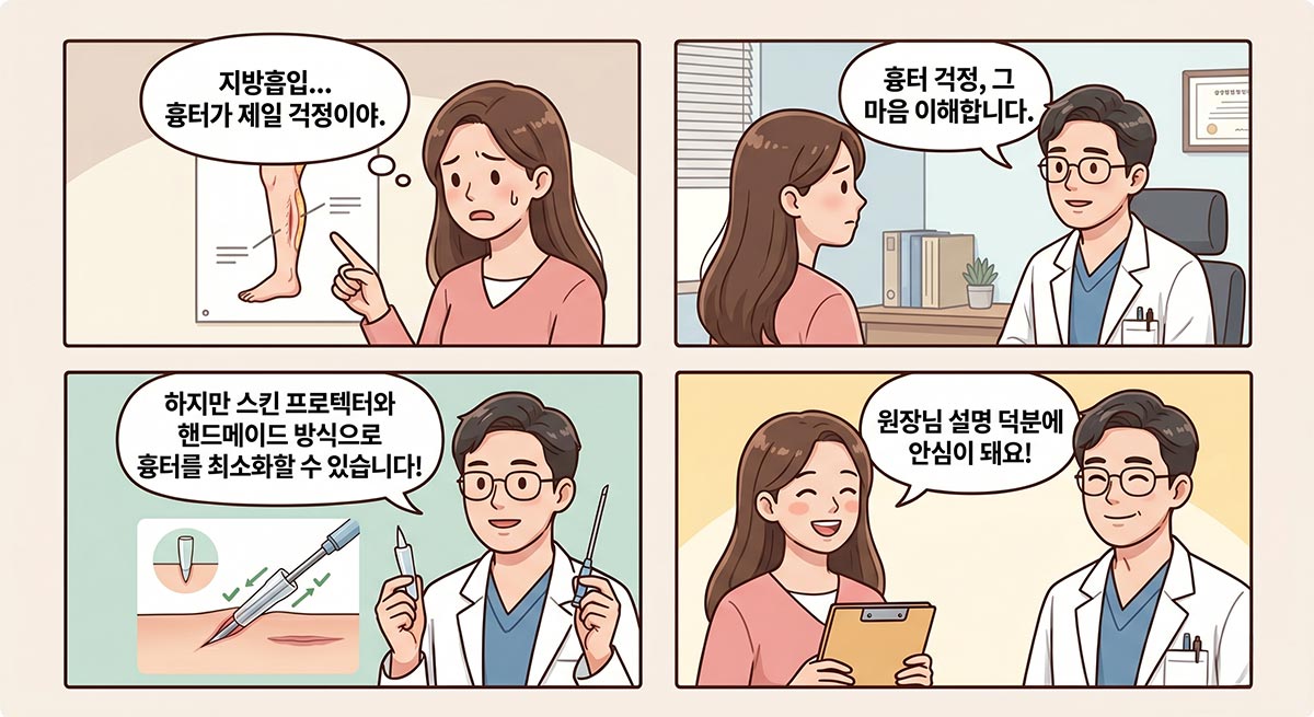 흉터 걱정없는 지방흡입