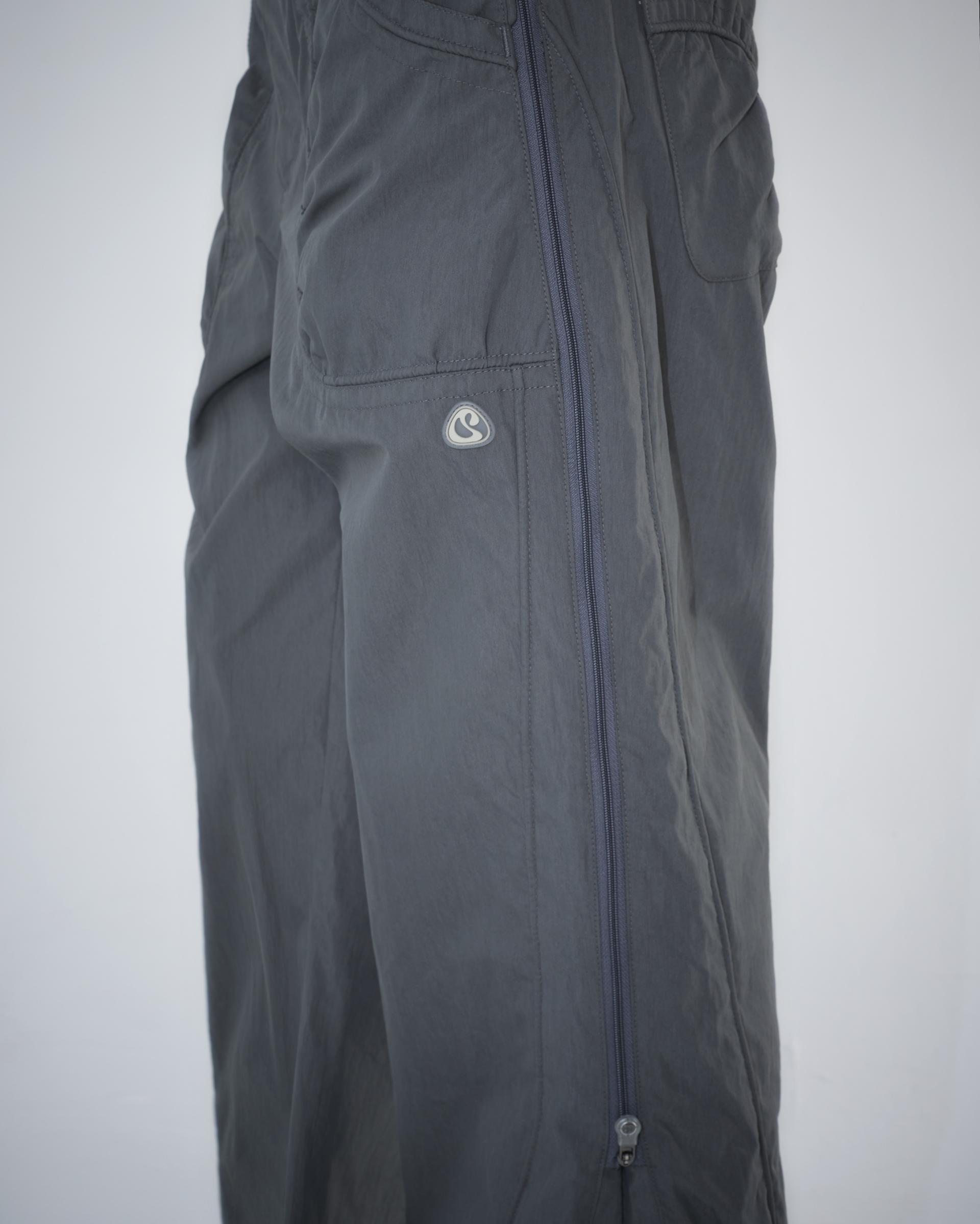 SIDE ZIPPER LINE PANTS GREY - coyseio
