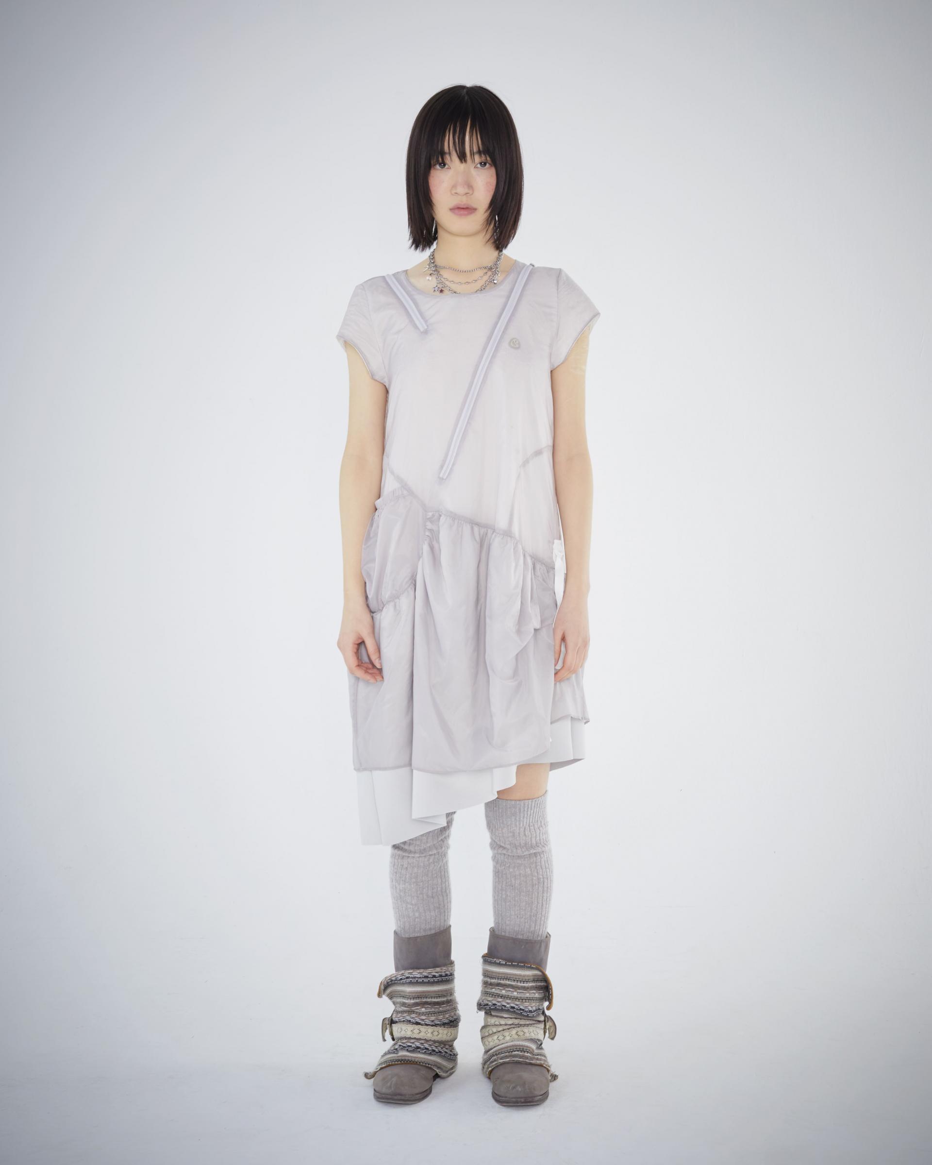【COYSEIO】送料/関税込 PUFF SHIRRING ONE PIECE PUFF SHIRRING ONE PIECE PURPLE GREY - coyseio