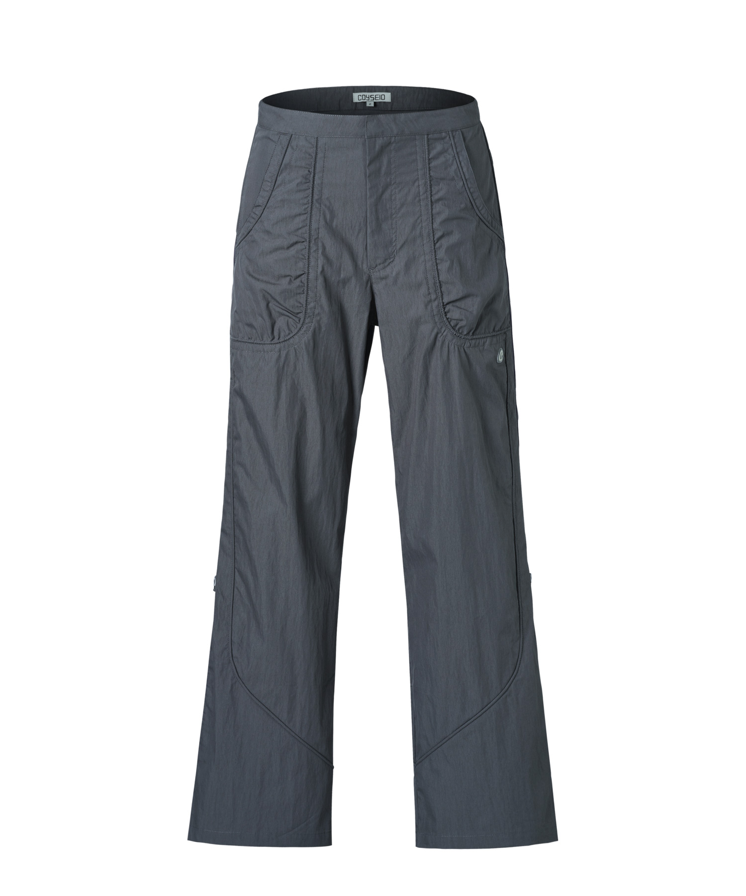 SIDE ZIPPER LINE PANTS GREY - coyseio