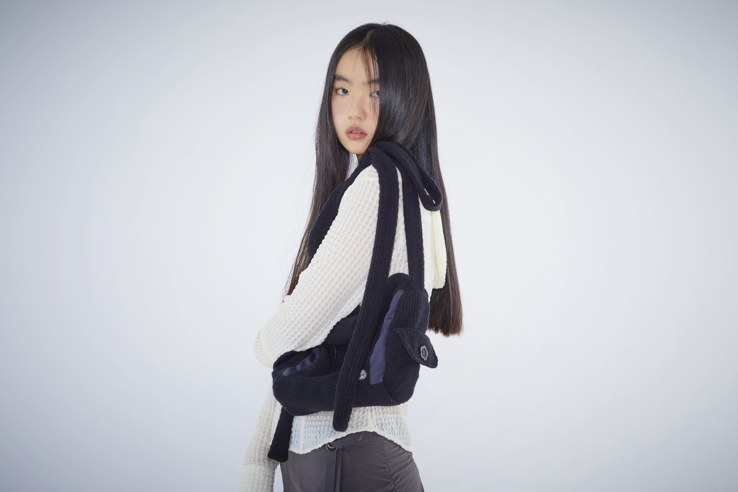 撥水】RIBBON KNOT BODY BAG ボディバッグ （メッセンジャーバッグ