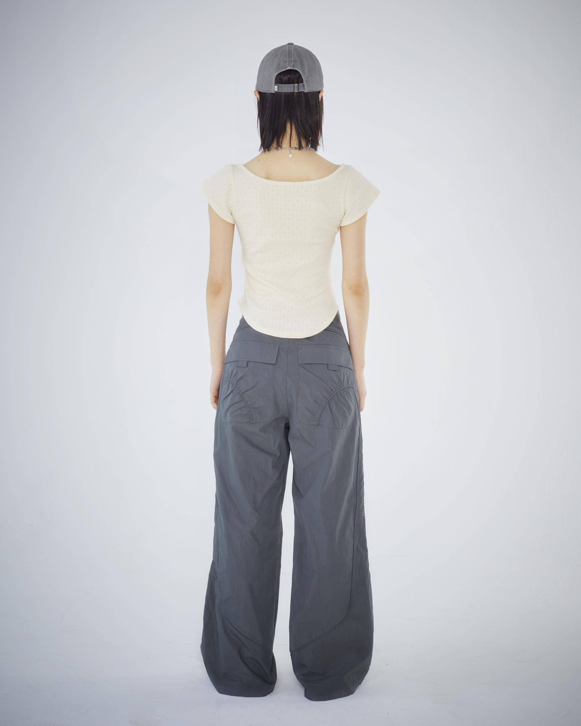 SIDE ZIPPER LINE PANTS GREY - coyseio