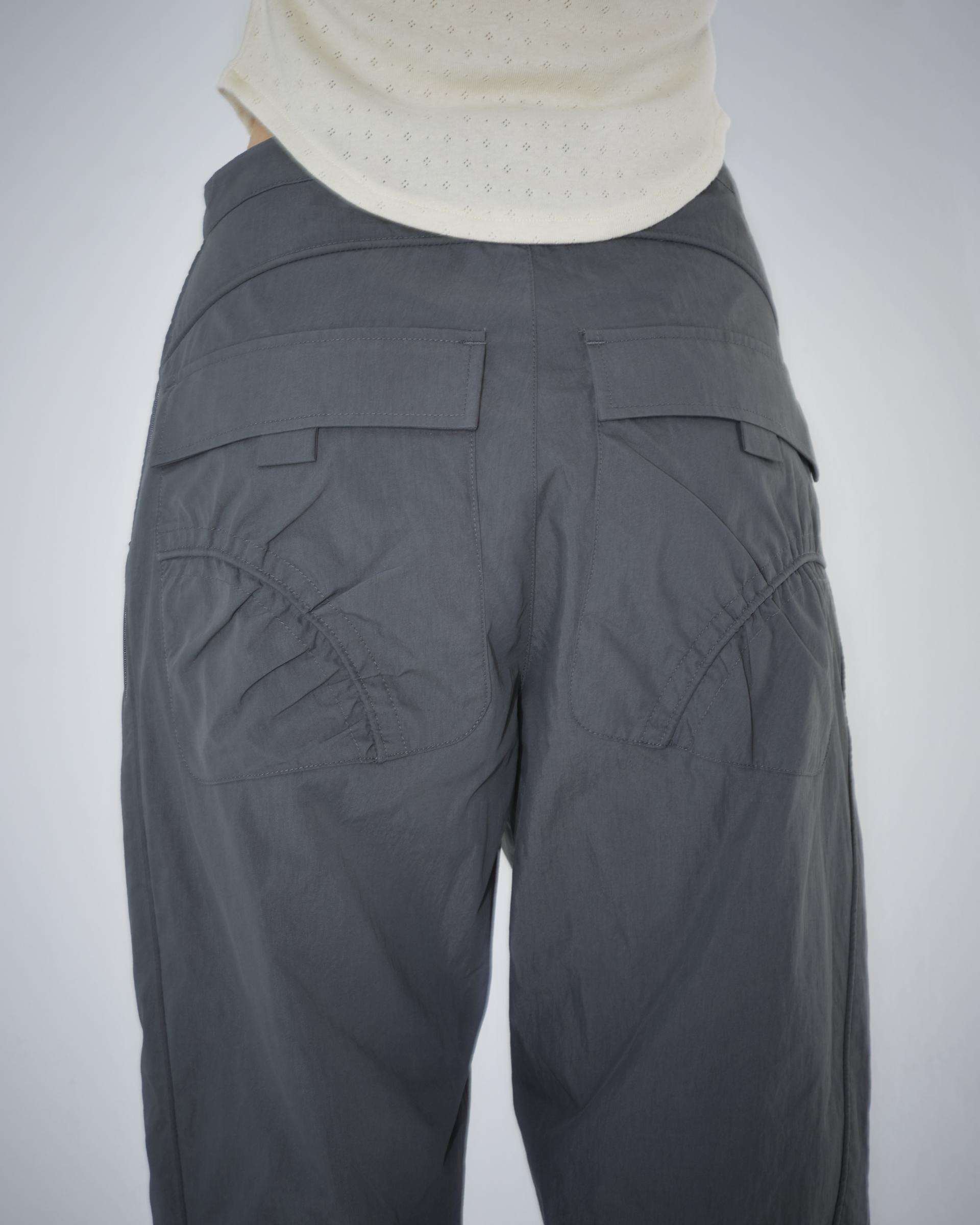 SIDE ZIPPER LINE PANTS GREY - coyseio