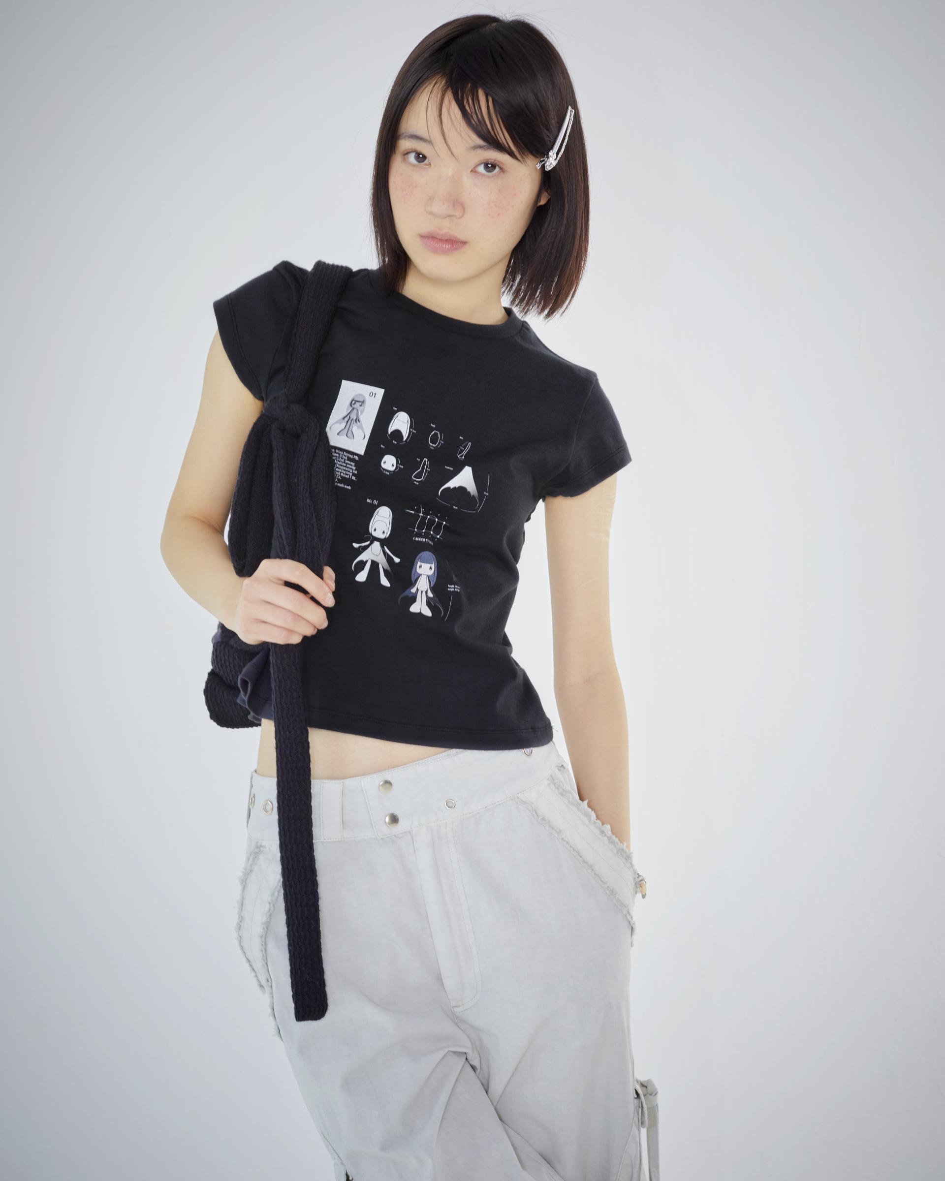 【COYSEIO】 LEGNA T-SHIRT CHARCOAL LEGNA T-SHIRT CHARCOAL - coyseio